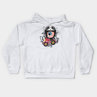 Monster Eye with Scooter Graffiti Style Kids Hoodie